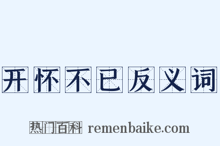 开怀不已反义词是什么意思的图片